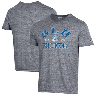 Men's Champion Heathered Gray Saint Louis Billikens Ultimate Tri-Blend T-Shirt