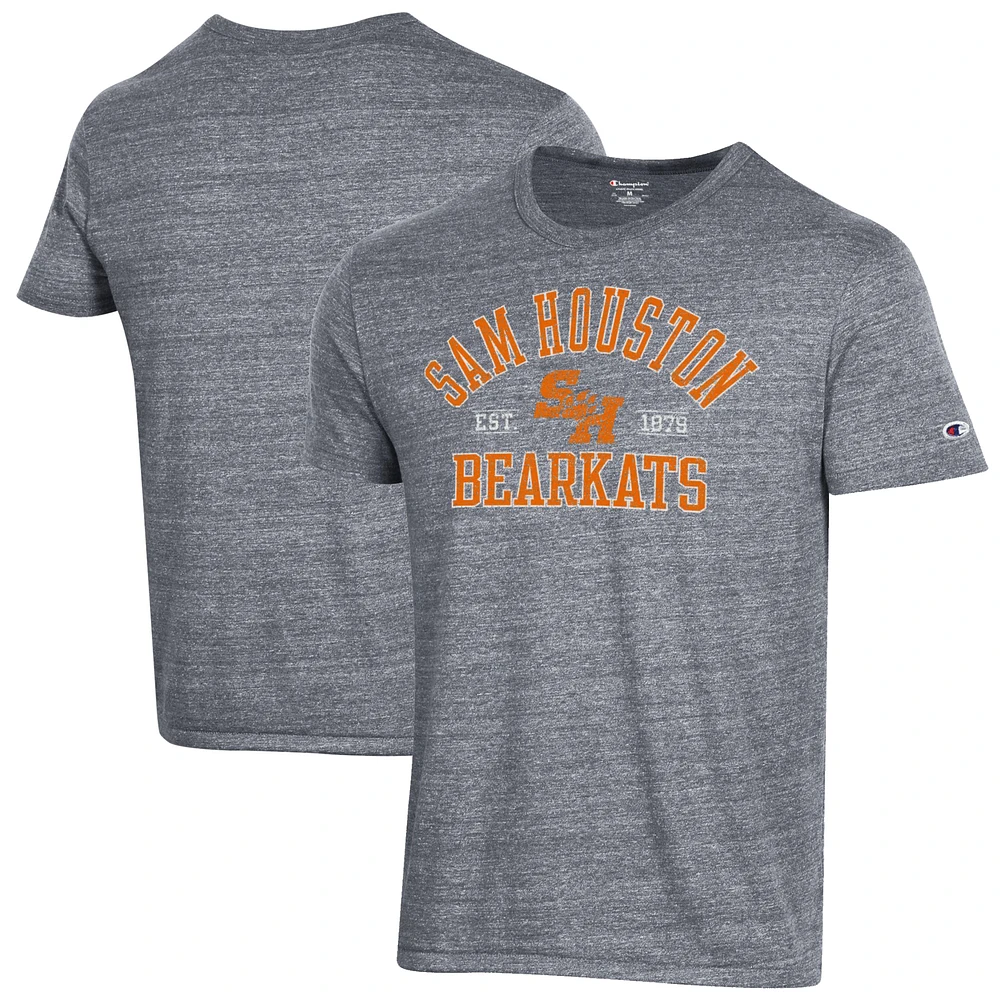 Men's Champion Heathered Gray Sam Houston State Bearkats Ultimate Tri-Blend T-Shirt