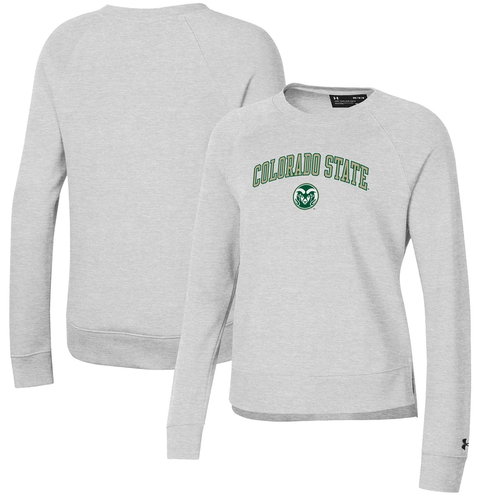 Women's Under Armour Gray Colorado State Rams All Day Pullover Sweatshirt