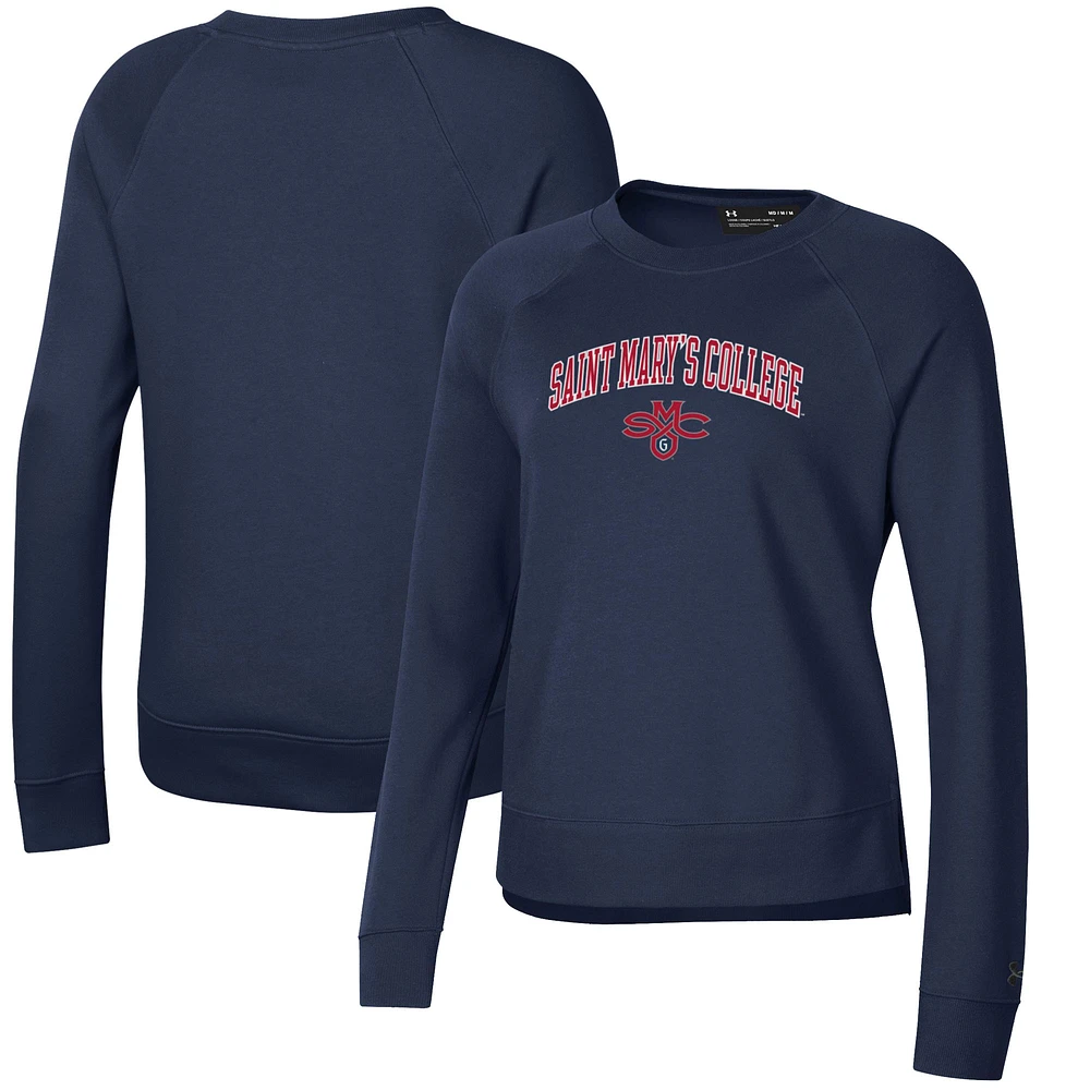 Women's Under Armour Navy Saint Mary's Gaels All Day Pullover Sweatshirt
