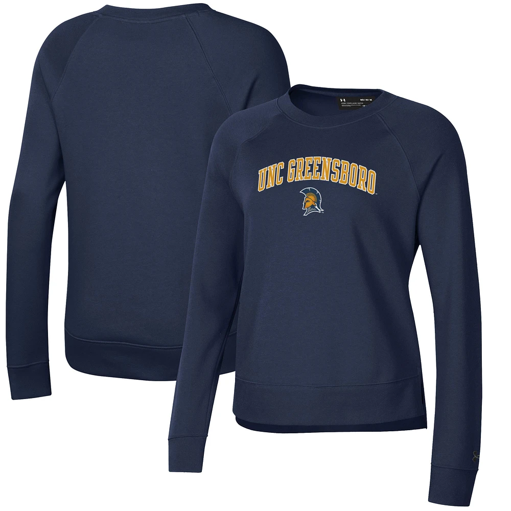 Women's Under Armour Navy UNCG Spartans All Day Pullover Sweatshirt