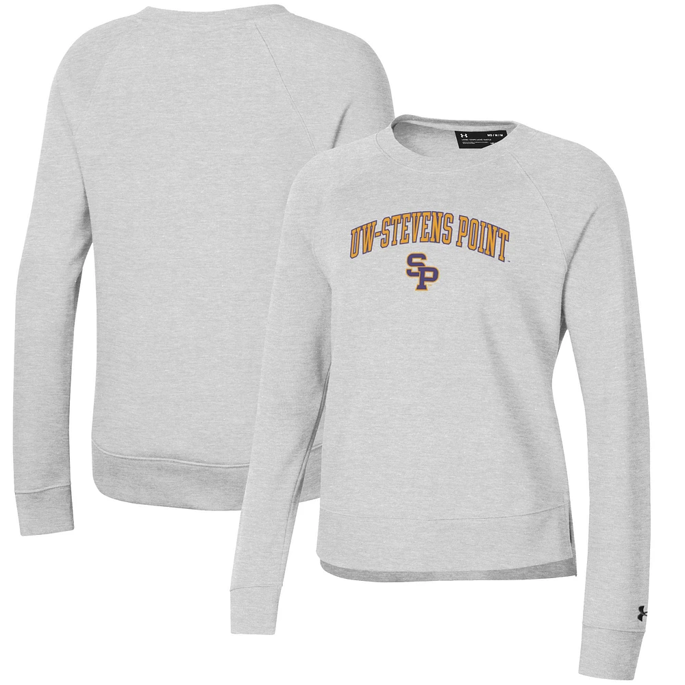Women's Under Armour Gray Wisconsin-Stevens Point Pointers All Day Pullover Sweatshirt