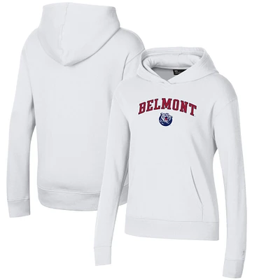 Women's Under Armour White Belmont Bruins All Day Pullover Hoodie