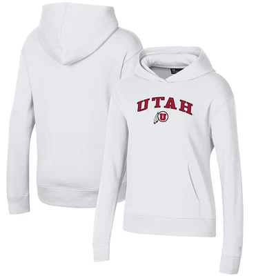 Women's Under Armour White Utah Utes All Day Pullover Hoodie