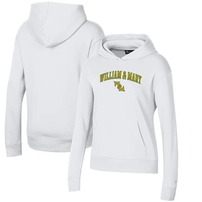 Women's Under Armour White William & Mary Tribe All Day Pullover Hoodie