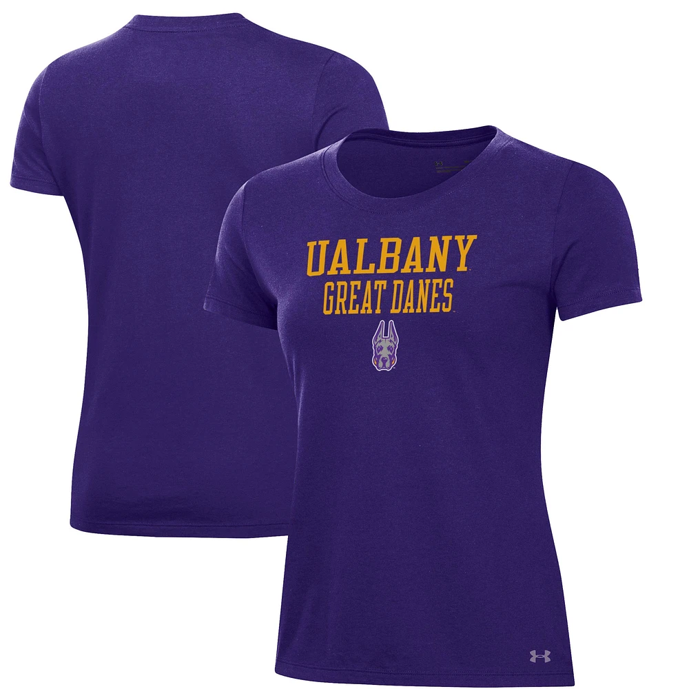 Women's Under Armour Purple SUNY Albany Great Danes Performance T-Shirt
