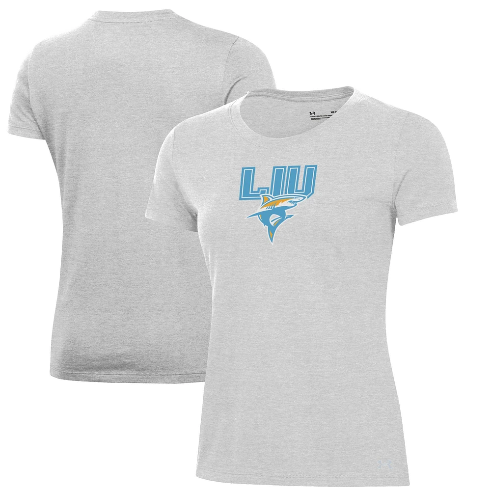 Women's Under Armour Gray LIU Sharks Performance T-Shirt