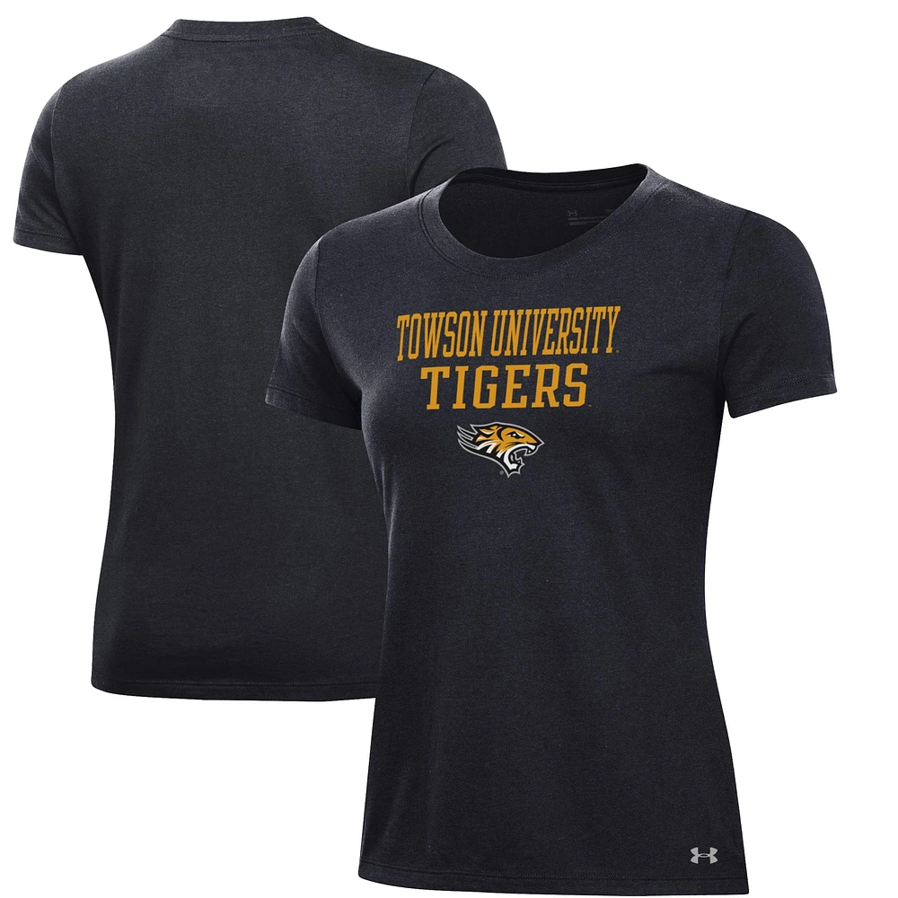 Women's Under Armour Black Towson Tigers Performance T-Shirt