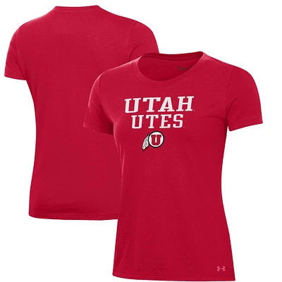 Women's Under Armour Red Utah Utes Performance T-Shirt