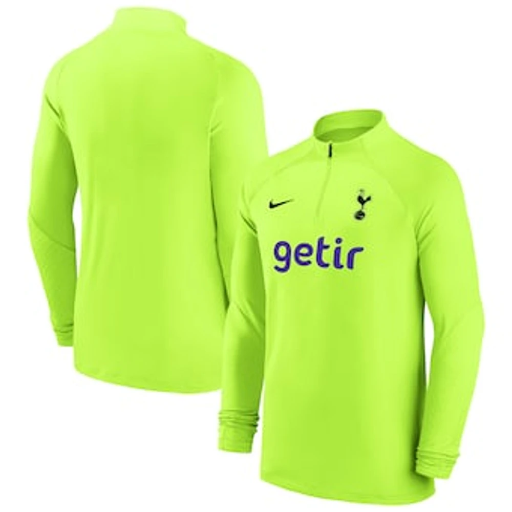Men's Nike Yellow Tottenham Hotspur 2022/23 Strike Drill Performance Raglan Quarter-Zip Long Sleeve Top