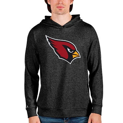 Men's Antigua Heathered Black Arizona Cardinals Team Absolute Pullover Hoodie
