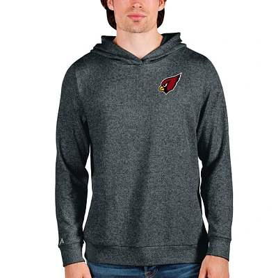 Men's Antigua Heathered Charcoal Arizona Cardinals Absolute Pullover Hoodie