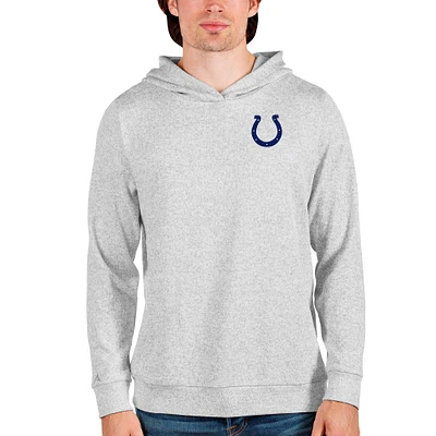 Men's Antigua Heathered Gray Indianapolis Colts Absolute Pullover Hoodie