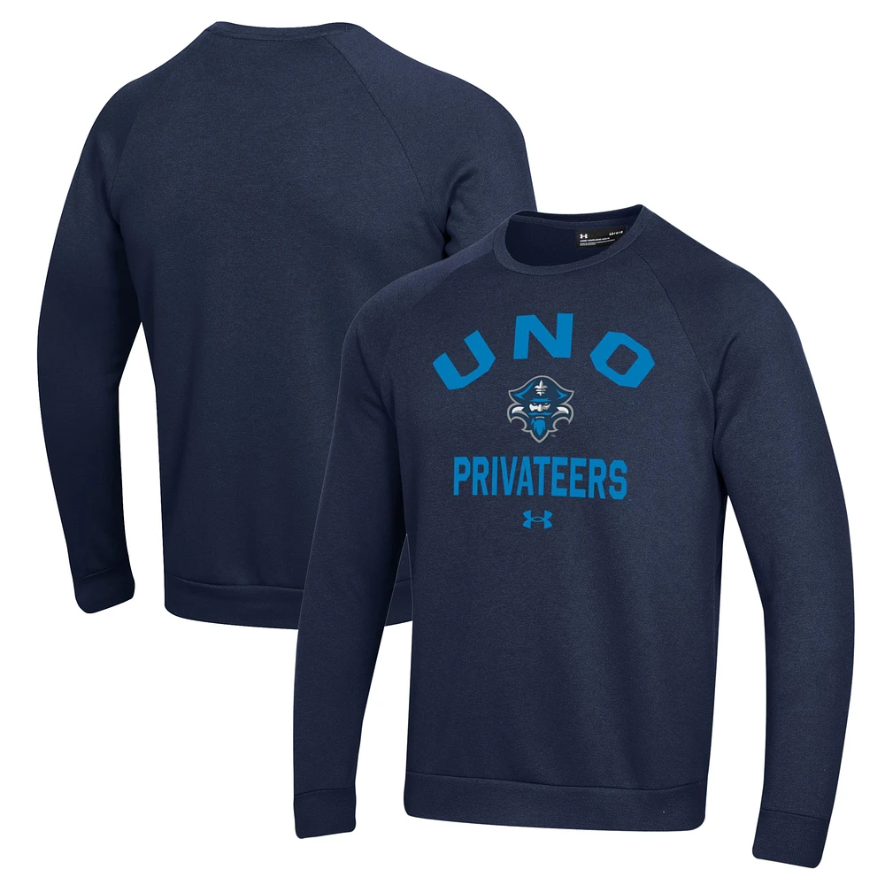 Men's Under Armour Navy New Orleans Privateers All Day Fleece Pullover Sweatshirt