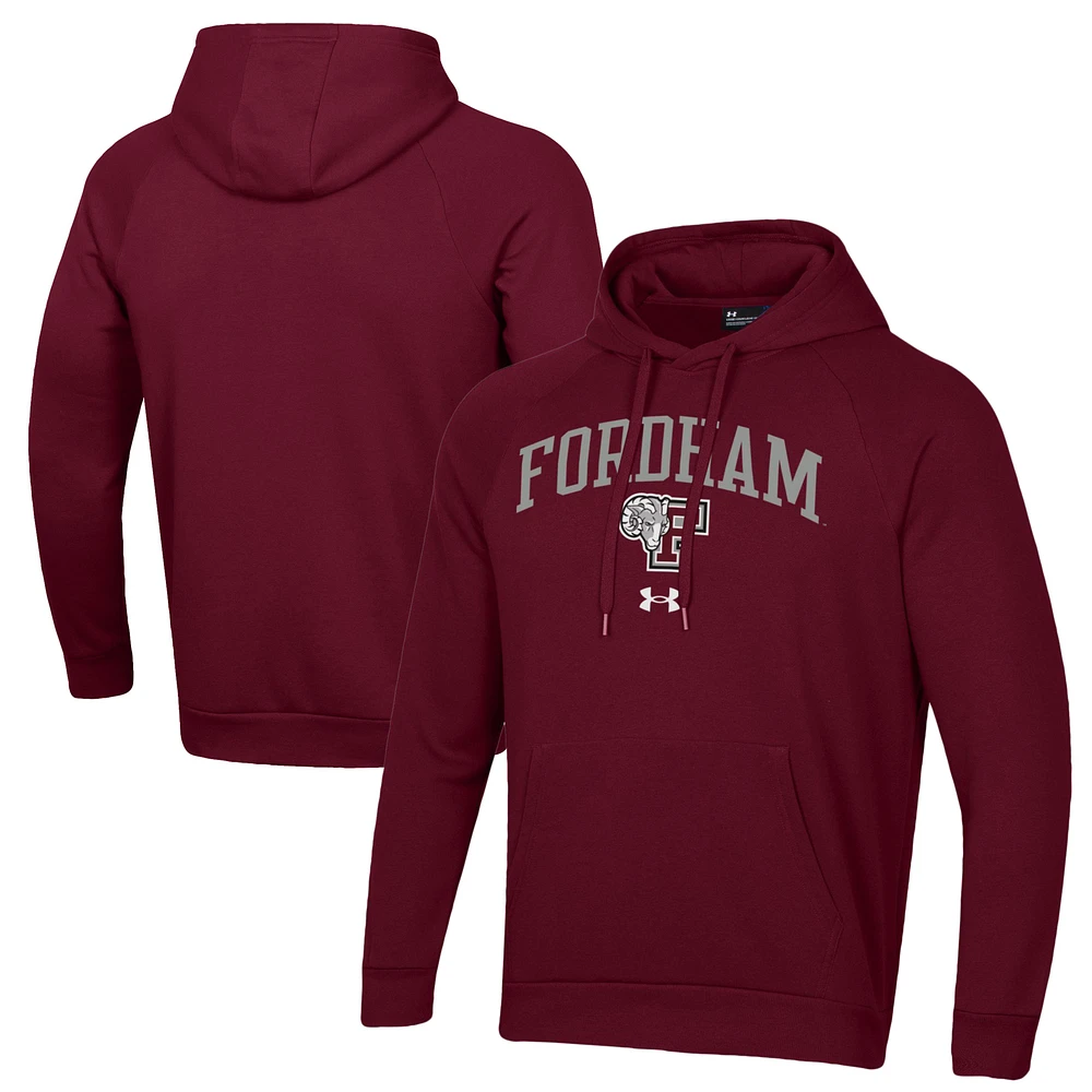Men's Under Armour Maroon Fordham Rams All Day Fleece Pullover Hoodie