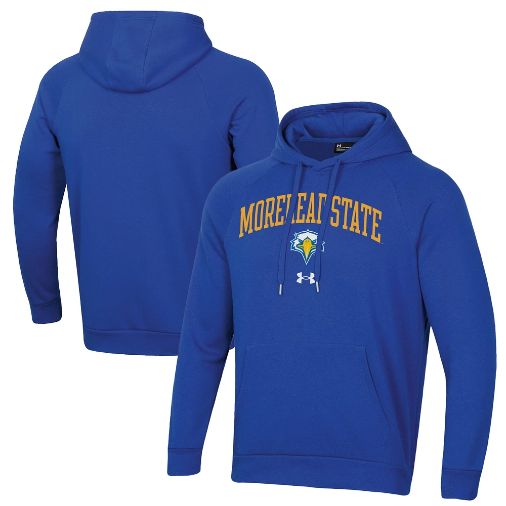 Men's Under Armour Blue Morehead State Eagles All Day Fleece Pullover Hoodie