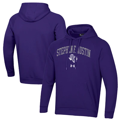 Men's Under Armour Purple Stephen F Austin Lumberjacks All Day Fleece Pullover Hoodie