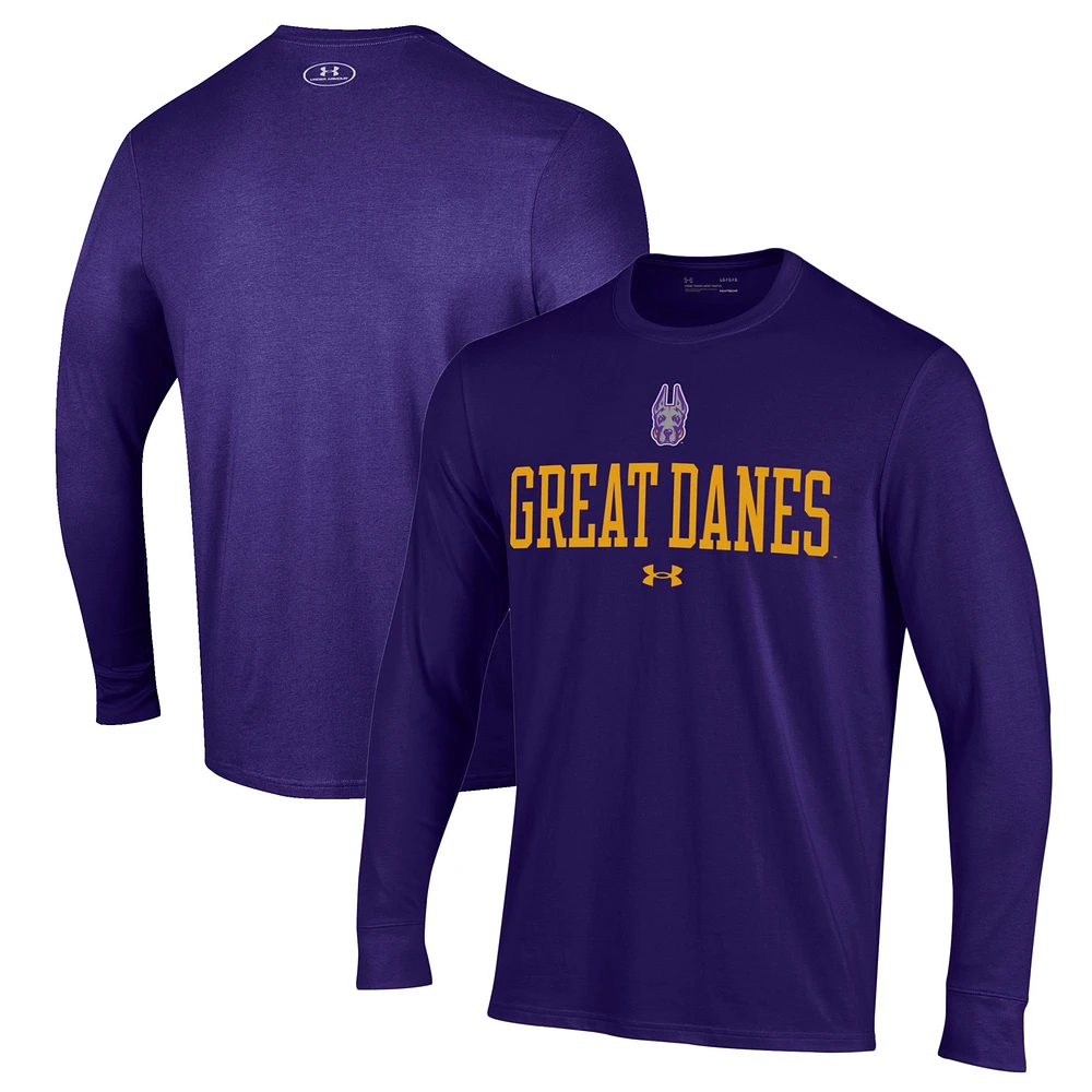 Men's Under Armour Purple SUNY Albany Great Danes Performance Long Sleeve T-Shirt