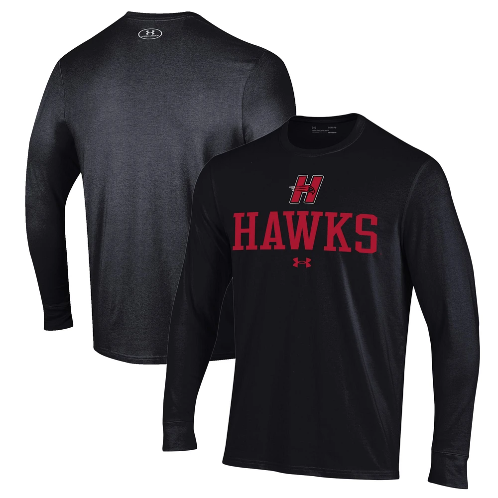 Men's Under Armour Black Hartford Hawks Performance Long Sleeve T-Shirt