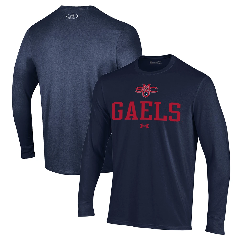 Men's Under Armour Navy Saint Mary's Gaels Performance Long Sleeve T-Shirt
