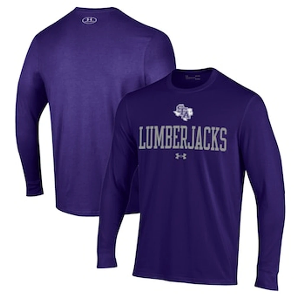 Men's Under Armour Purple Stephen F Austin Lumberjacks Performance Long Sleeve T-Shirt