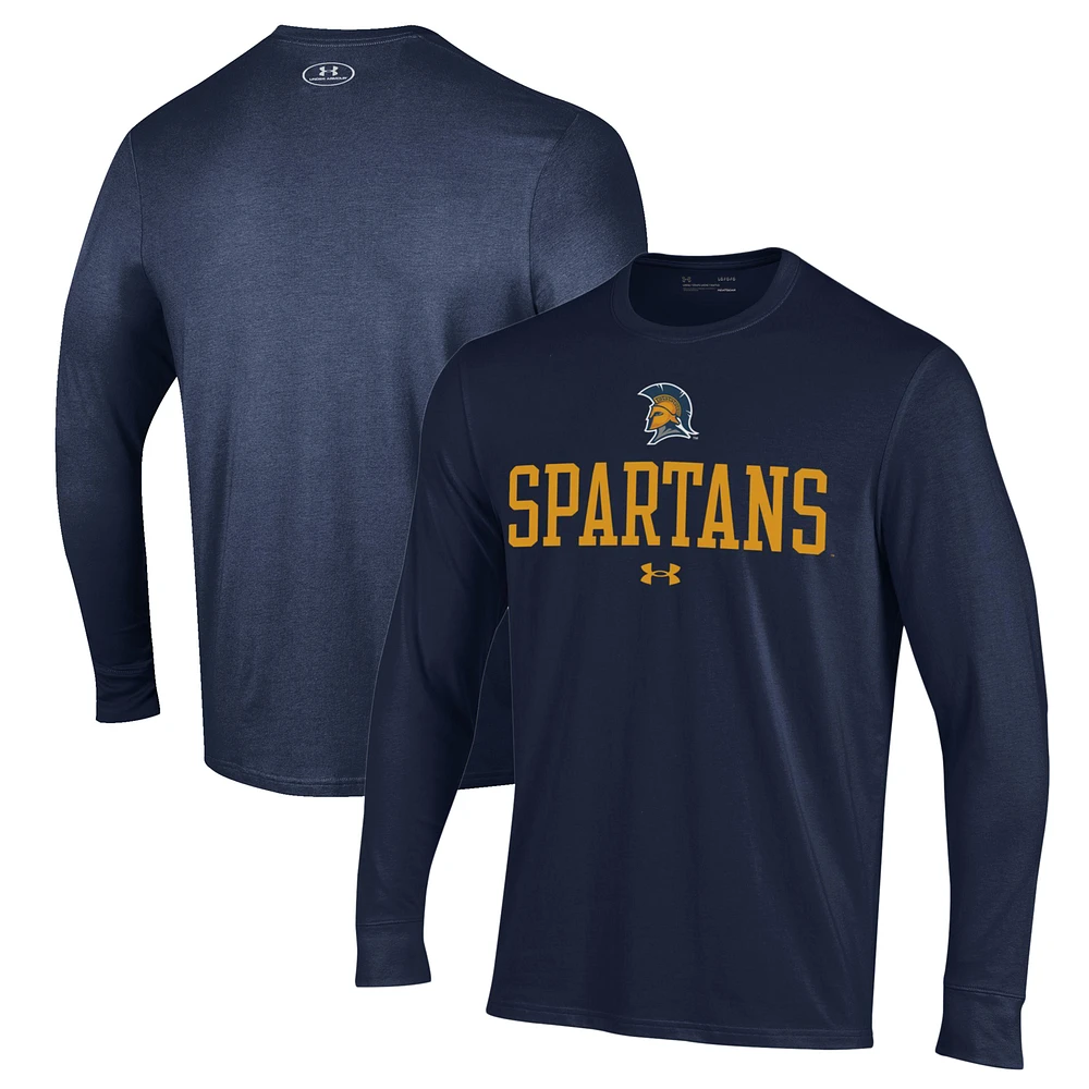 Men's Under Armour Navy UNCG Spartans Performance Long Sleeve T-Shirt