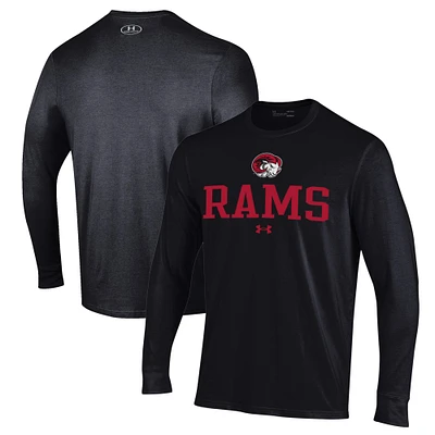 Men's Under Armour Black Winston-Salem State Rams Performance Long Sleeve T-Shirt