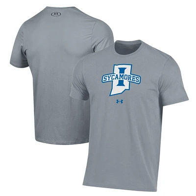 Men's Under Armour Gray Indiana State Sycamores Performance T-Shirt