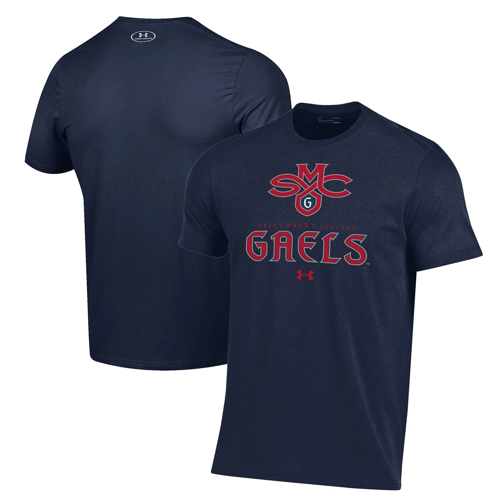 Men's Under Armour Navy Saint Mary's Gaels Logo Performance T-Shirt