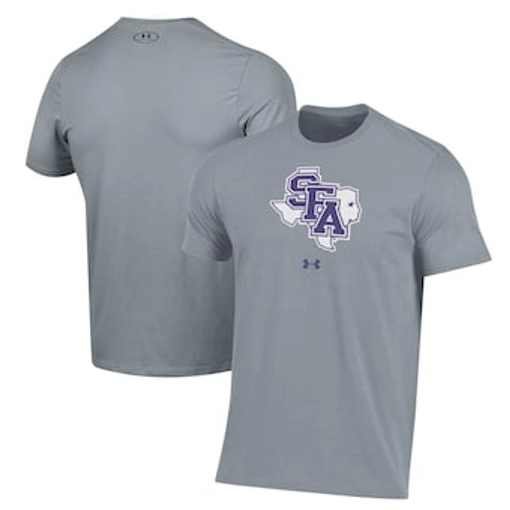 Men's Under Armour Gray Stephen F Austin Lumberjacks Performance T-Shirt