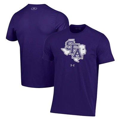 Men's Under Armour Purple Stephen F Austin Lumberjacks Logo Performance T-Shirt