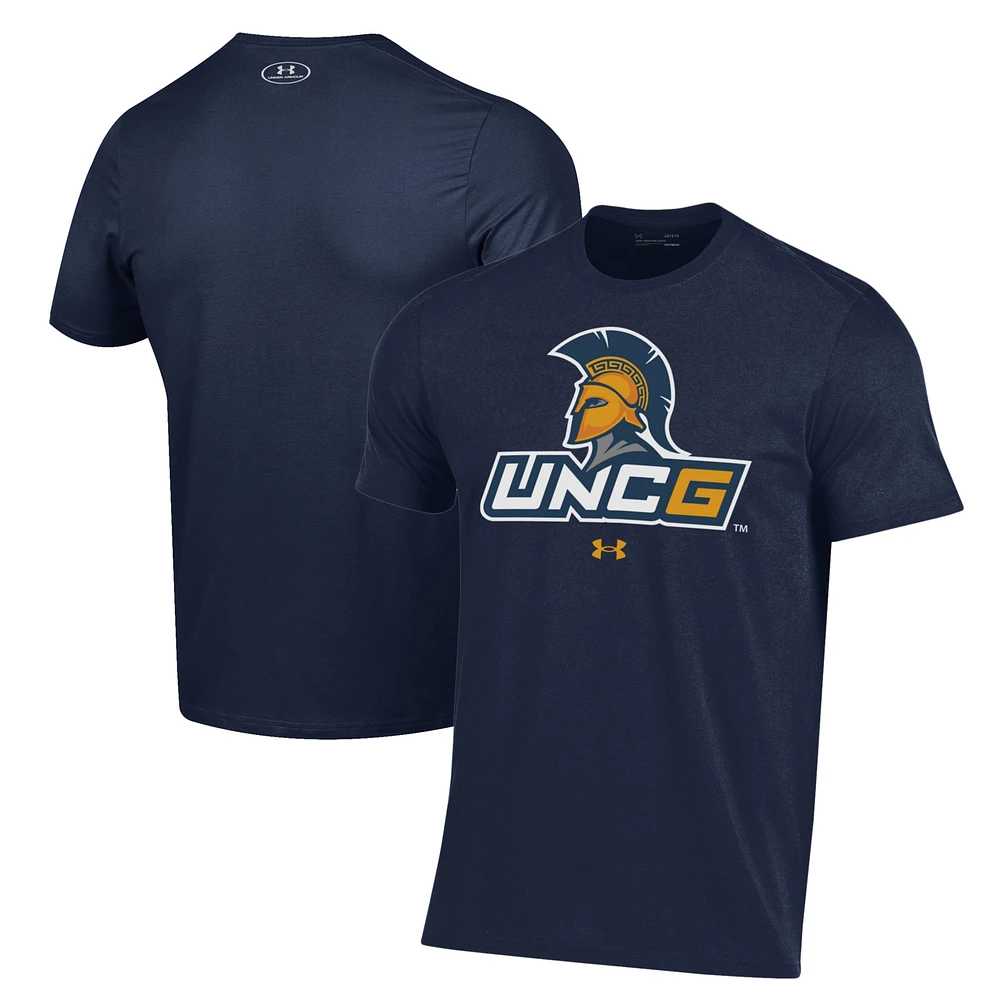 Men's Under Armour Navy UNCG Spartans Logo Performance T-Shirt