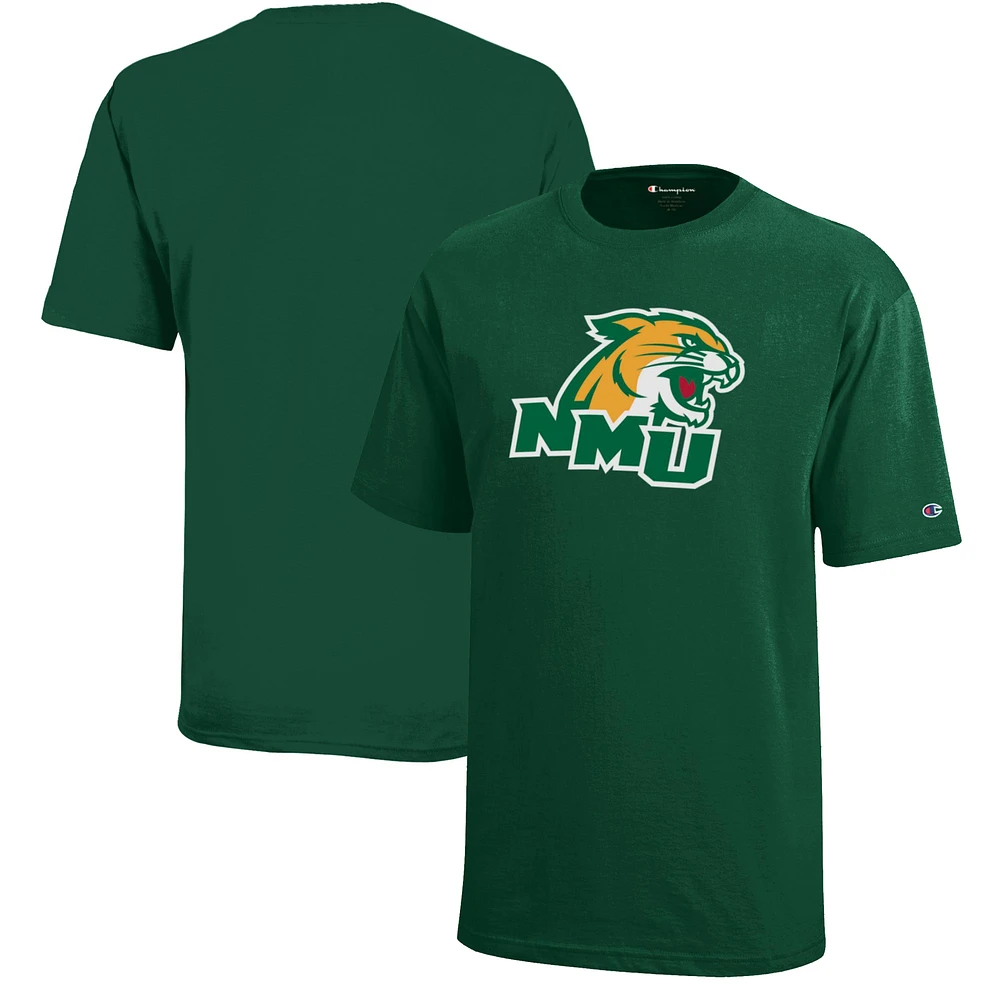 Youth Champion Green Northern Michigan Wildcats Jersey T-Shirt