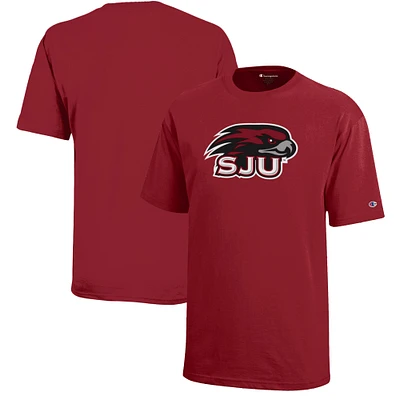 Youth Champion Crimson Saint Joseph's Hawks Jersey T-Shirt