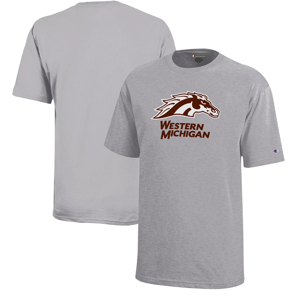 Youth Champion Gray Western Michigan Broncos Jersey T-Shirt