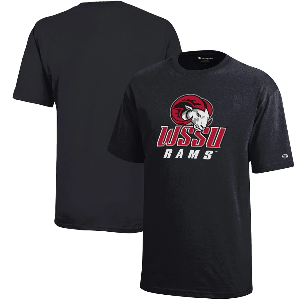 Youth Champion Black Winston-Salem State Rams Jersey T-Shirt