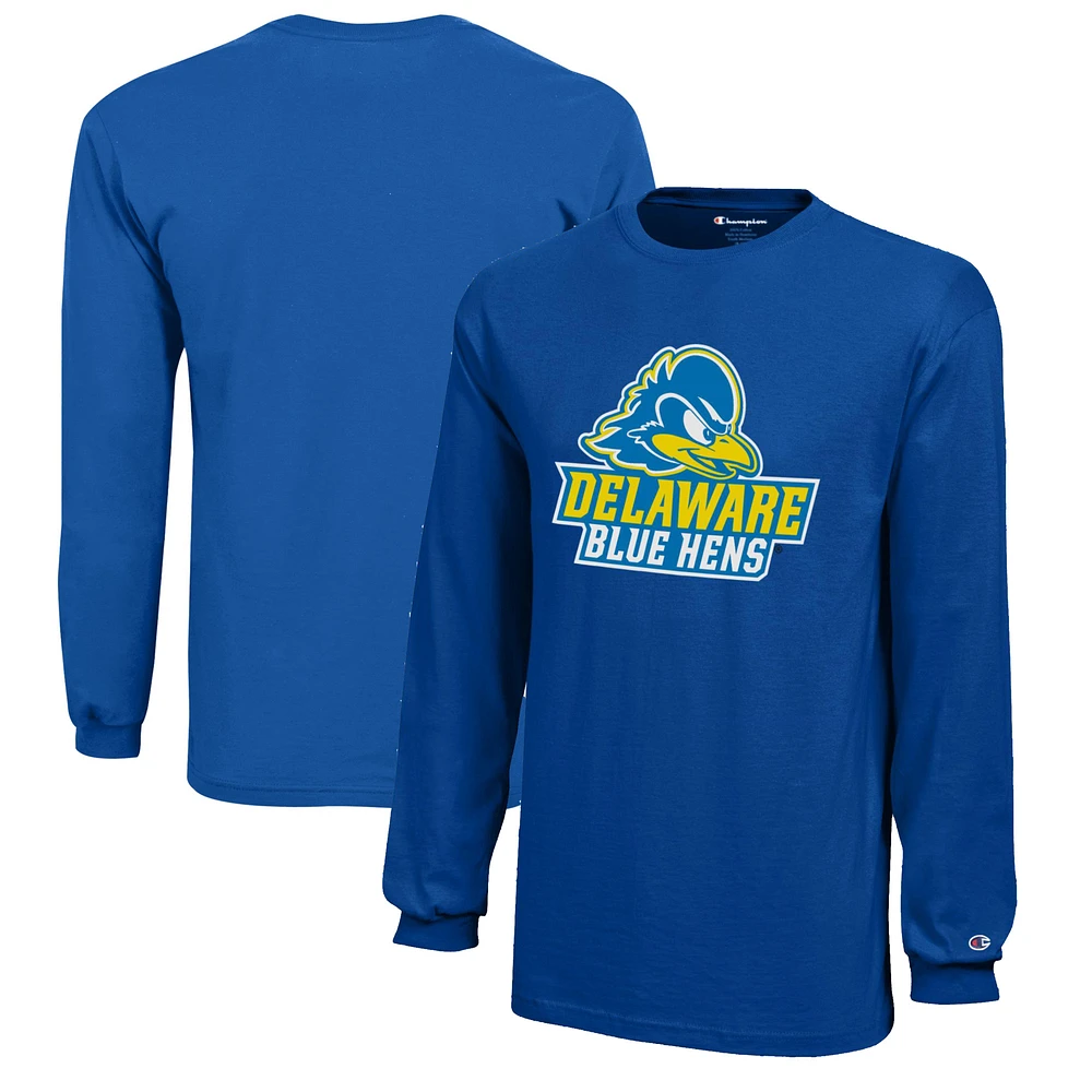 Youth Champion Royal Delaware Fightin' Blue Hens Jersey Long Sleeve T-Shirt