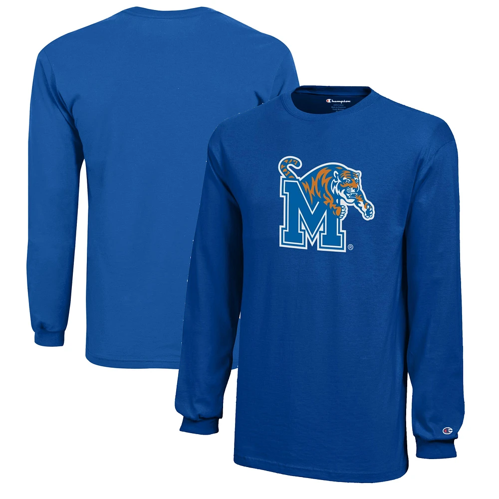 Youth Champion Royal Memphis Tigers Jersey Long Sleeve T-Shirt