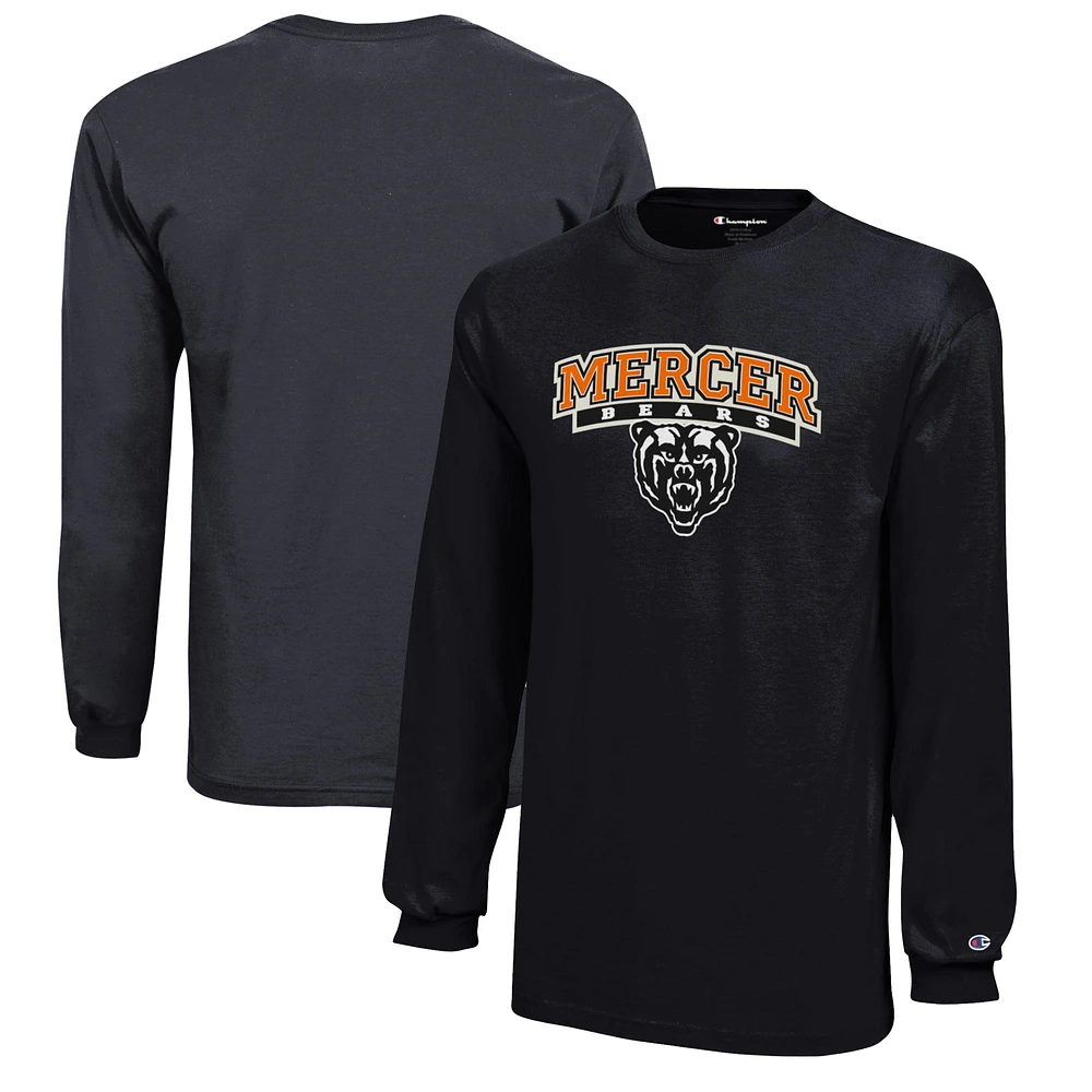 Youth Champion Black Mercer Bears Jersey Long Sleeve T-Shirt