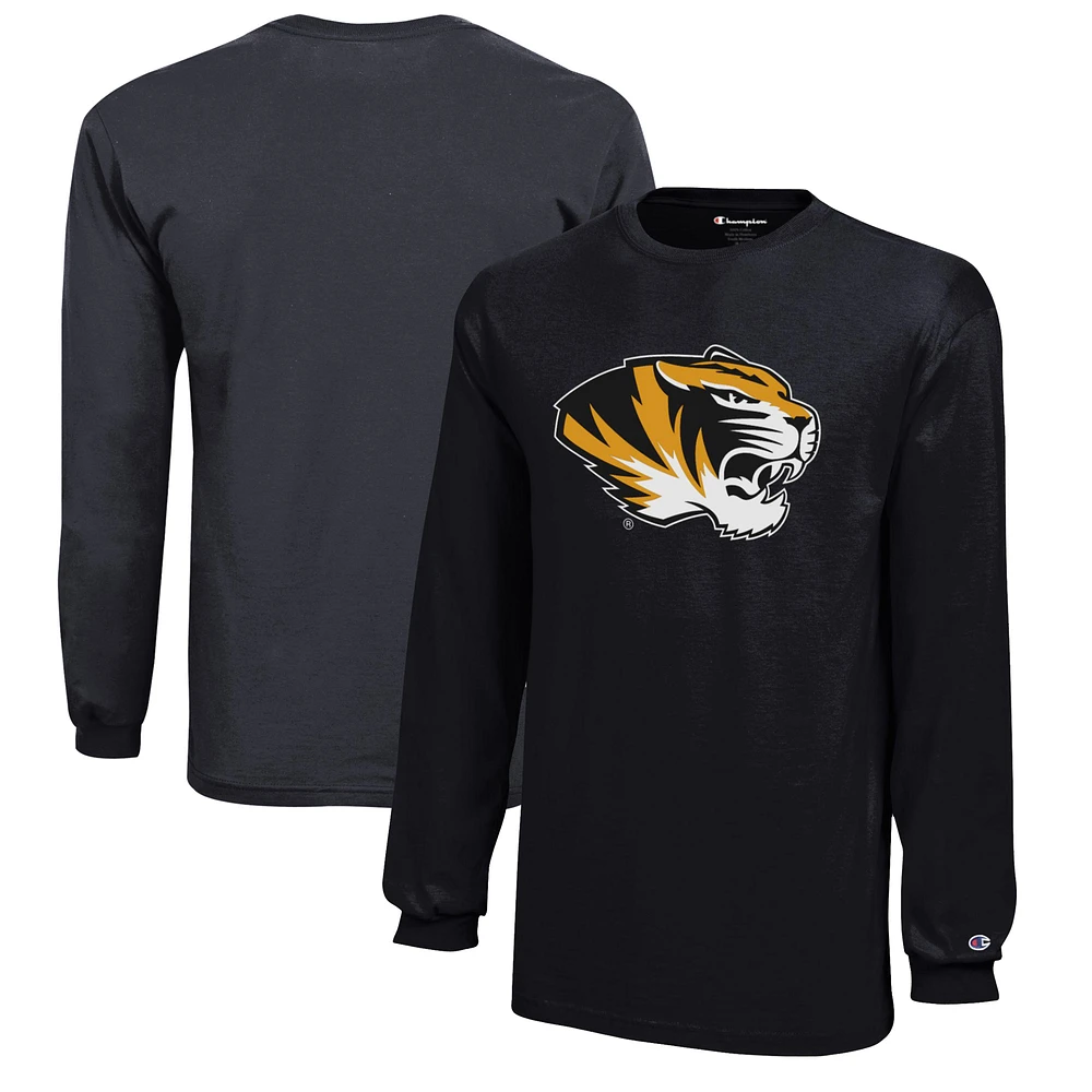 Youth Champion Black Missouri Tigers Jersey Long Sleeve T-Shirt