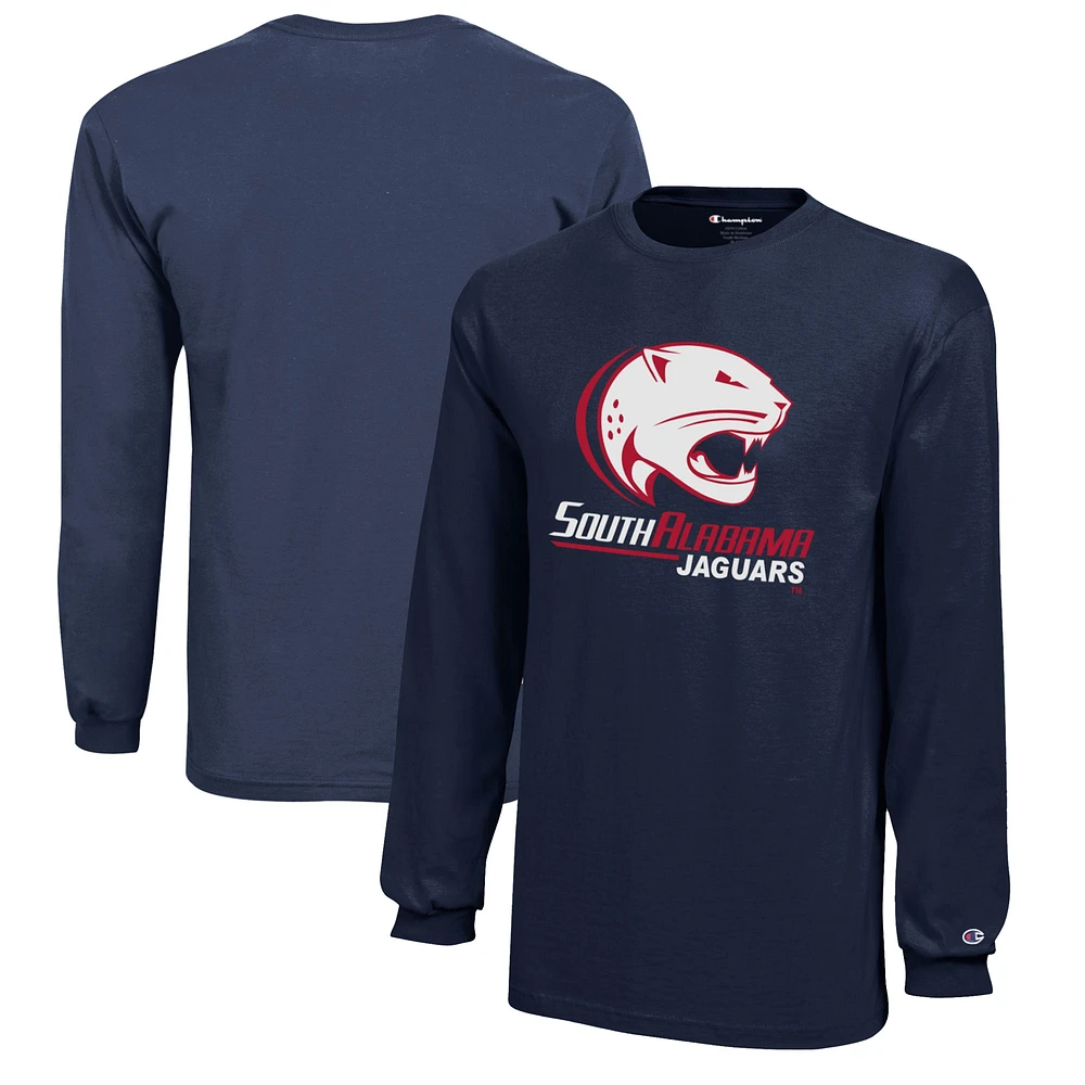 Youth Champion Navy South Alabama Jaguars Jersey Long Sleeve T-Shirt