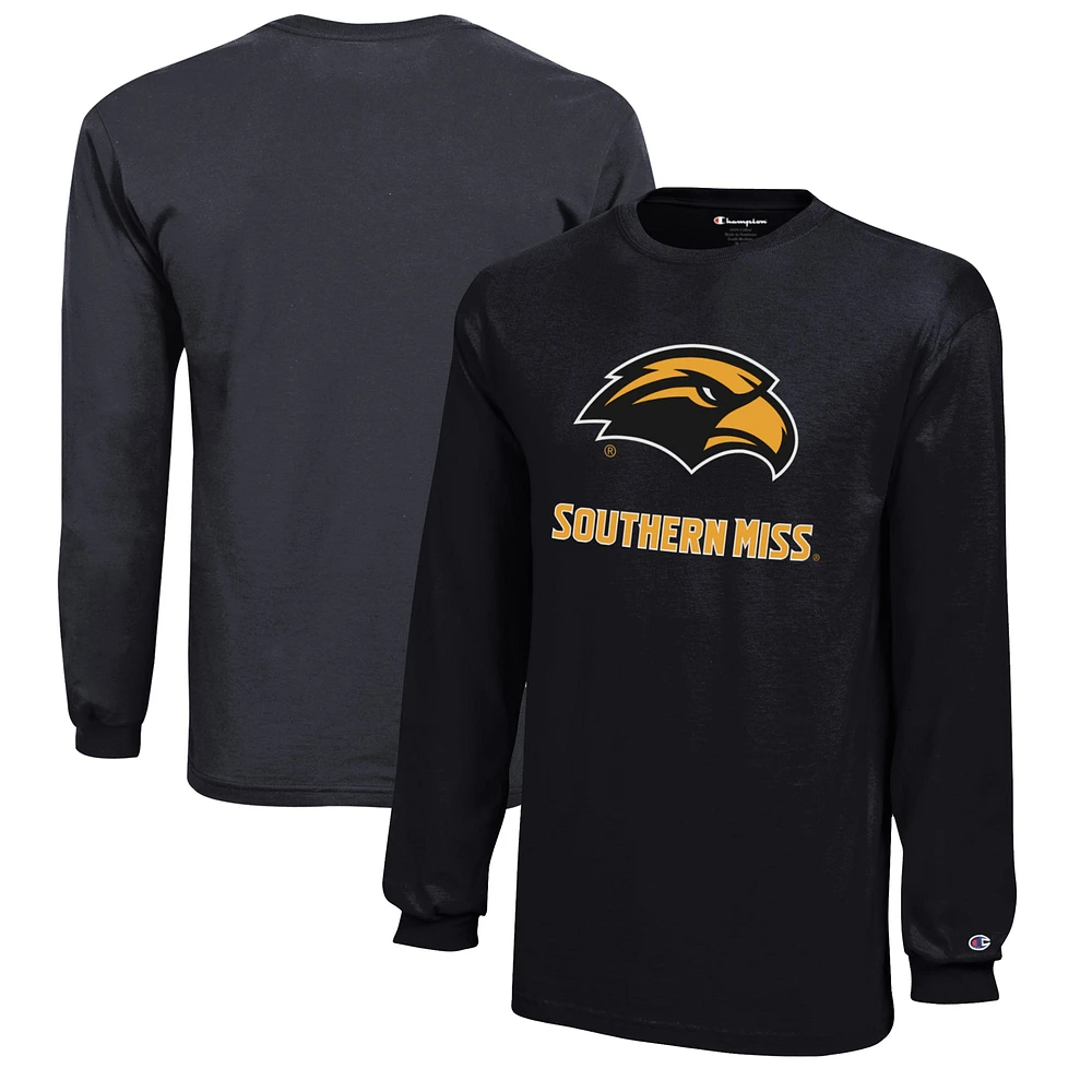 Youth Champion Black Southern Miss Golden Eagles Jersey Long Sleeve T-Shirt