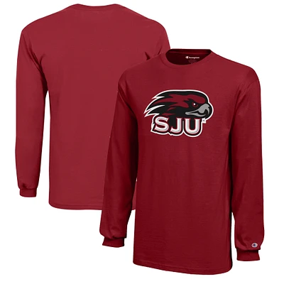 Youth Champion Crimson Saint Joseph's Hawks Jersey Long Sleeve T-Shirt