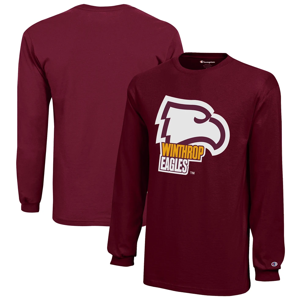 Youth Champion Red Winthrop Eagles Jersey Long Sleeve T-Shirt