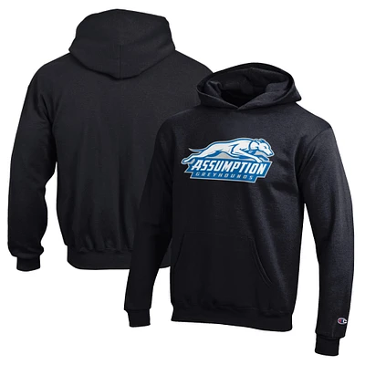 Youth Champion Black Assumption Greyhounds Eco Powerblend Pullover Hoodie