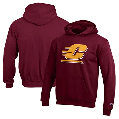 Youth Champion Maroon Central Michigan Chippewas Eco Powerblend Pullover Hoodie