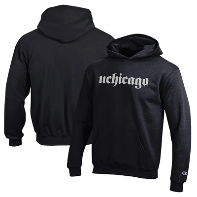 Youth Champion Black Chicago Maroons Eco Powerblend Pullover Hoodie