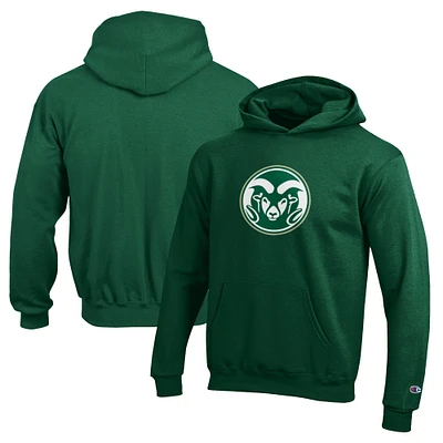 Youth Champion Green Colorado State Rams Eco Powerblend Pullover Hoodie
