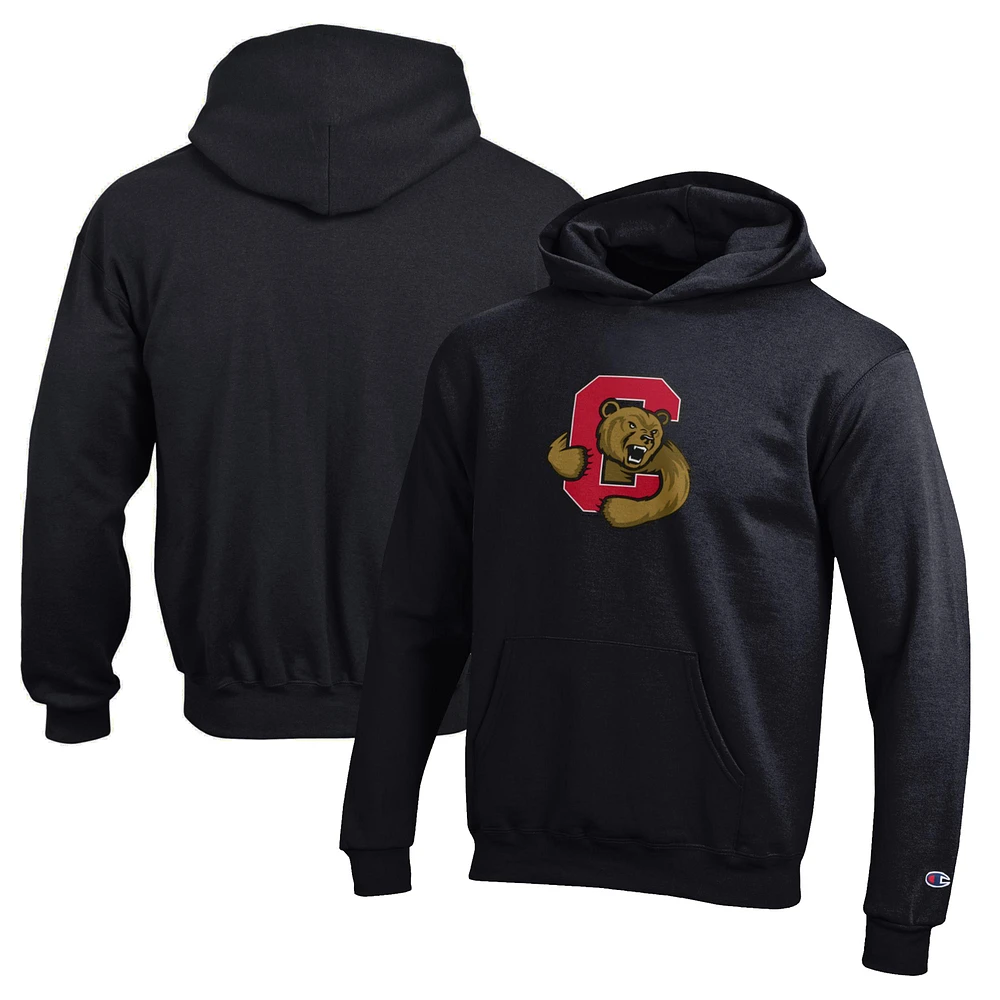 Youth Champion Black Cornell Big Red Eco Powerblend Pullover Hoodie