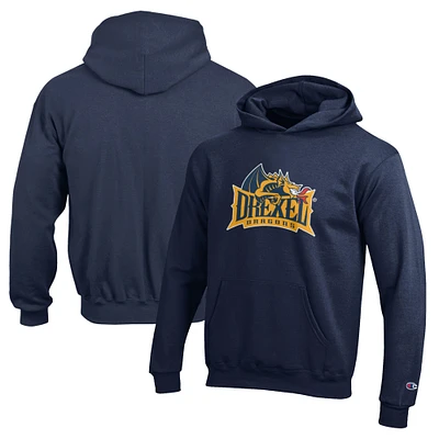 Youth Champion Navy Drexel Dragons Eco Powerblend Pullover Hoodie
